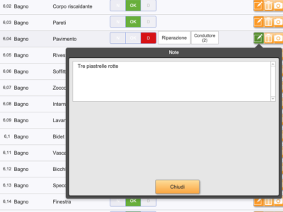 SEGNALATE LO STATO DEGLI ELEMENTI