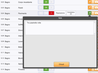SEGNALATE LO STATO DEGLI ELEMENTI